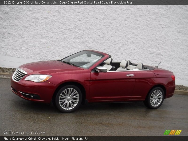 Deep Cherry Red Crystal Pearl Coat / Black/Light Frost 2012 Chrysler 200 Limited Convertible