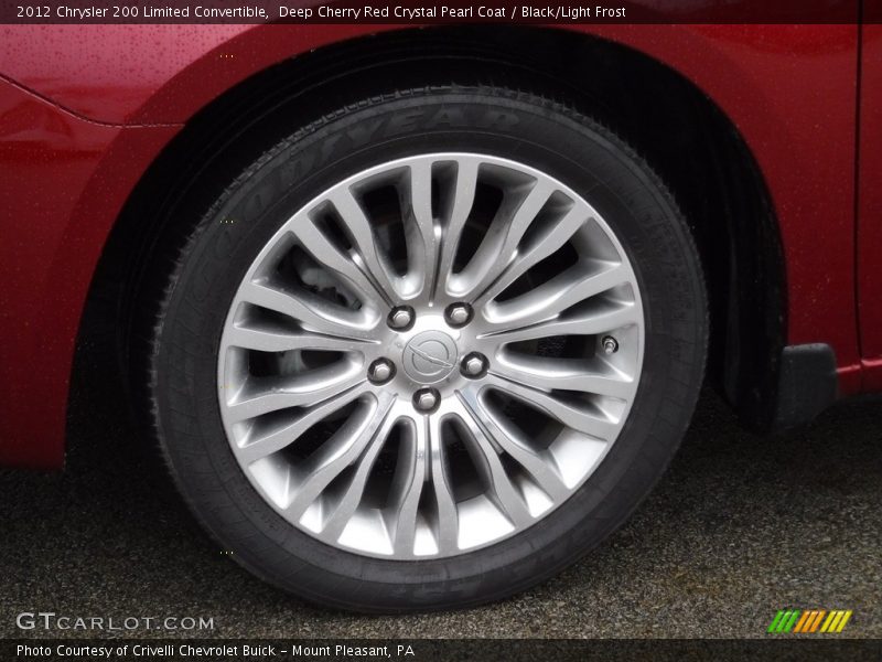 Deep Cherry Red Crystal Pearl Coat / Black/Light Frost 2012 Chrysler 200 Limited Convertible