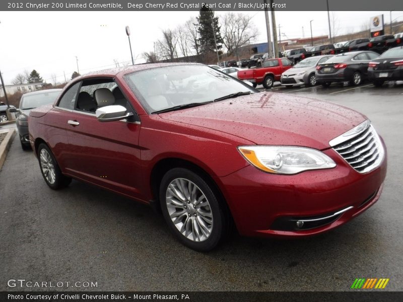 Deep Cherry Red Crystal Pearl Coat / Black/Light Frost 2012 Chrysler 200 Limited Convertible