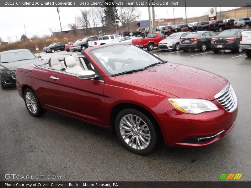 Deep Cherry Red Crystal Pearl Coat / Black/Light Frost 2012 Chrysler 200 Limited Convertible