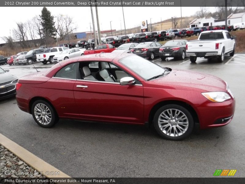 Deep Cherry Red Crystal Pearl Coat / Black/Light Frost 2012 Chrysler 200 Limited Convertible