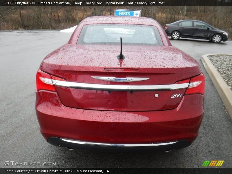 Deep Cherry Red Crystal Pearl Coat / Black/Light Frost 2012 Chrysler 200 Limited Convertible