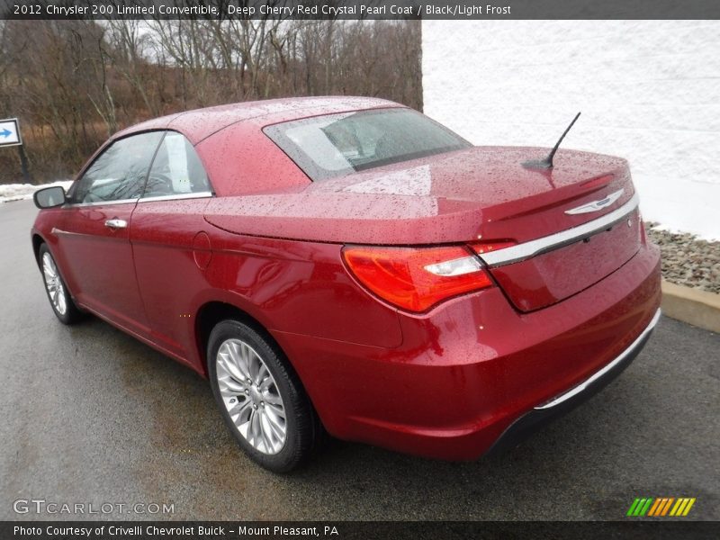 Deep Cherry Red Crystal Pearl Coat / Black/Light Frost 2012 Chrysler 200 Limited Convertible