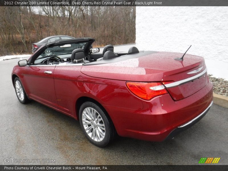 Deep Cherry Red Crystal Pearl Coat / Black/Light Frost 2012 Chrysler 200 Limited Convertible