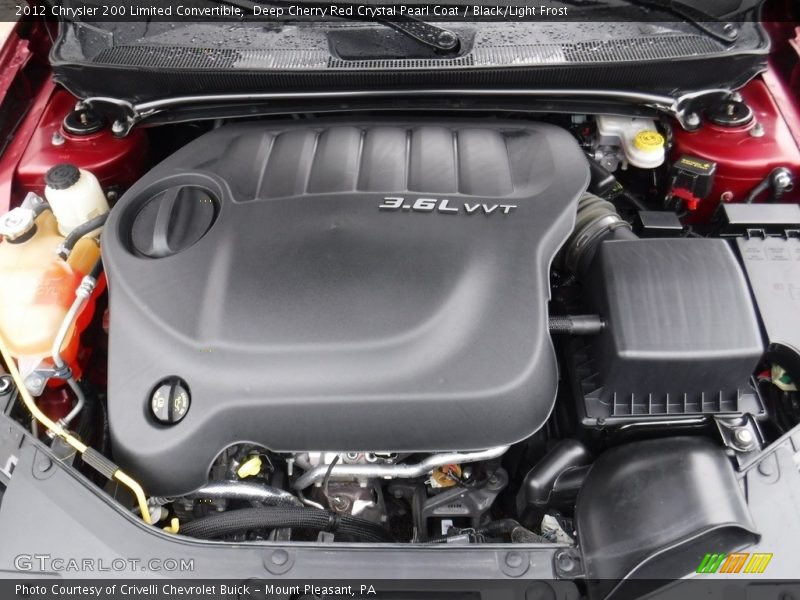 Deep Cherry Red Crystal Pearl Coat / Black/Light Frost 2012 Chrysler 200 Limited Convertible