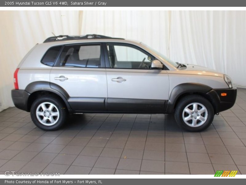 Sahara Silver / Gray 2005 Hyundai Tucson GLS V6 4WD