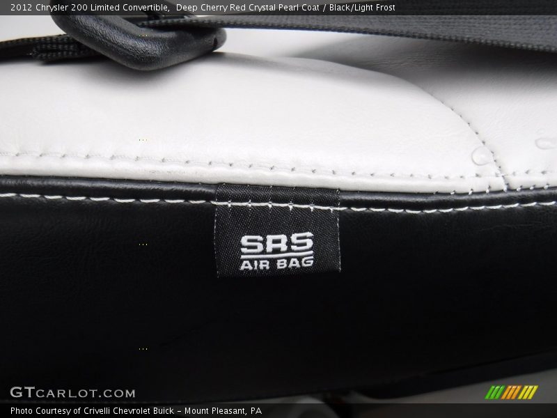 Deep Cherry Red Crystal Pearl Coat / Black/Light Frost 2012 Chrysler 200 Limited Convertible