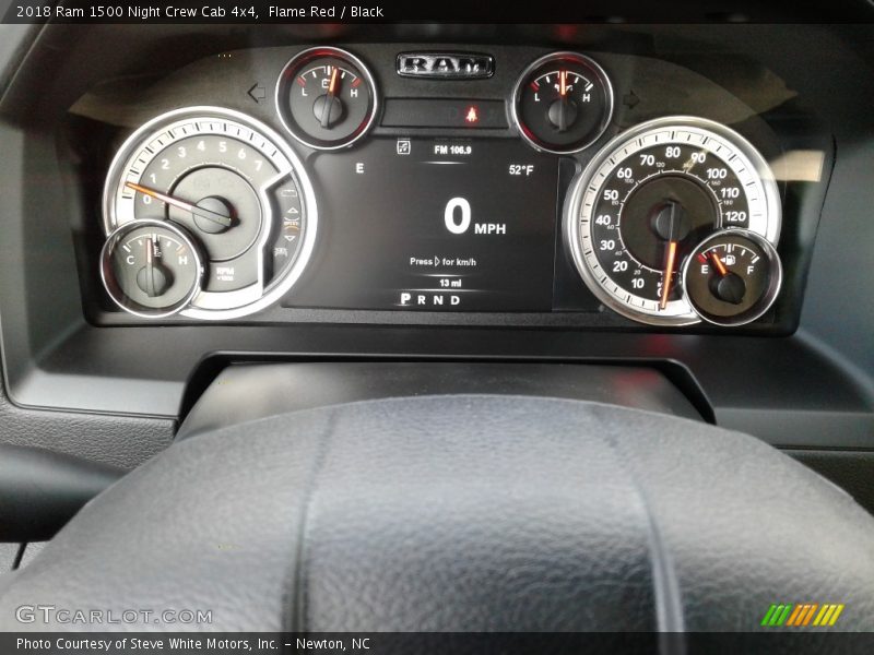 Flame Red / Black 2018 Ram 1500 Night Crew Cab 4x4