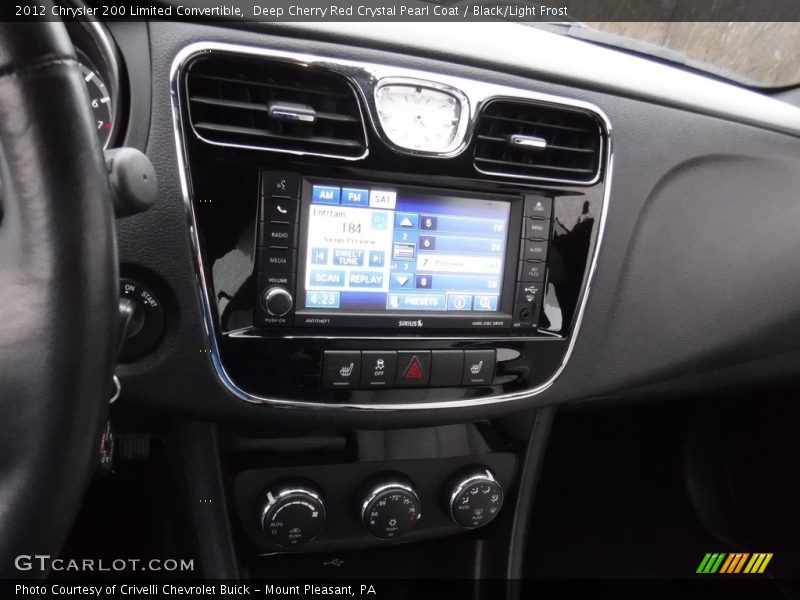 Deep Cherry Red Crystal Pearl Coat / Black/Light Frost 2012 Chrysler 200 Limited Convertible
