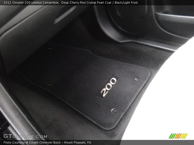 Deep Cherry Red Crystal Pearl Coat / Black/Light Frost 2012 Chrysler 200 Limited Convertible