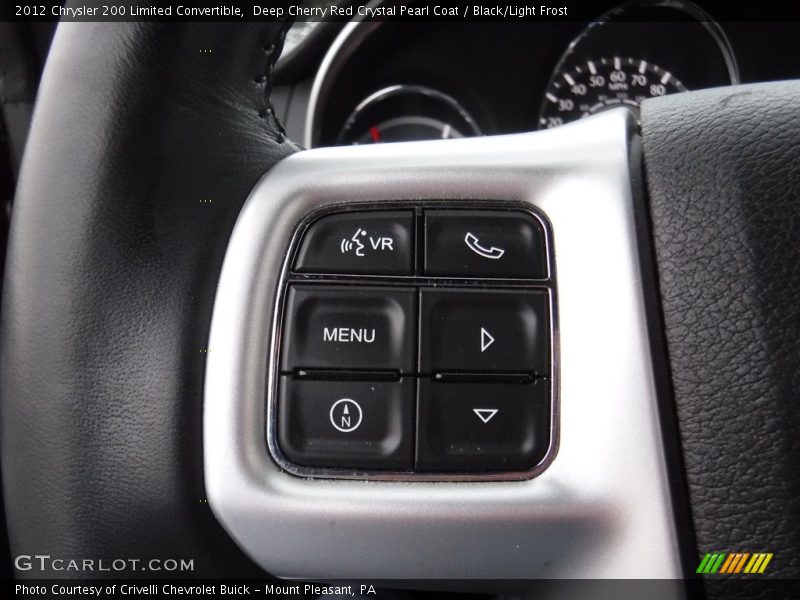 Deep Cherry Red Crystal Pearl Coat / Black/Light Frost 2012 Chrysler 200 Limited Convertible