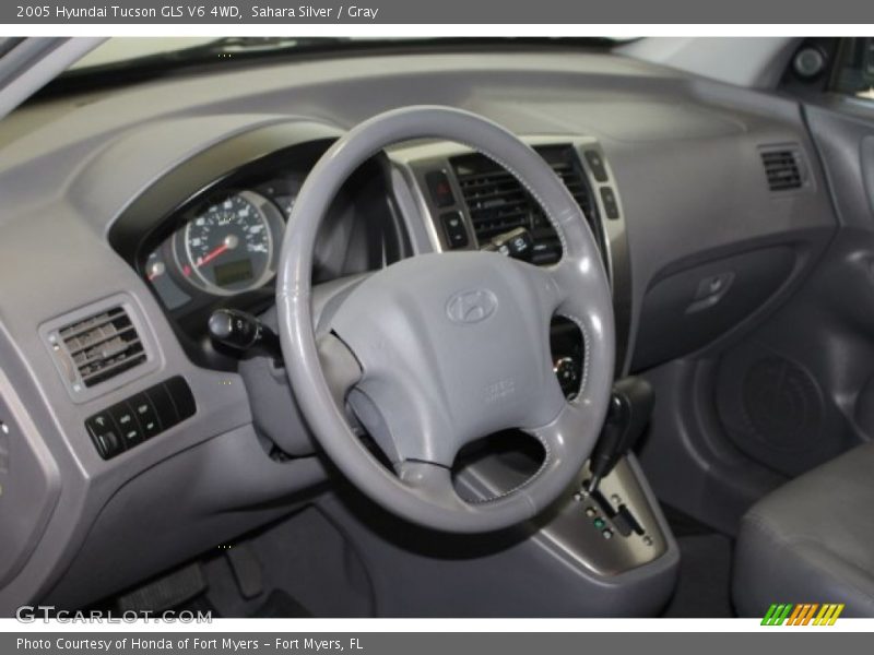 Sahara Silver / Gray 2005 Hyundai Tucson GLS V6 4WD