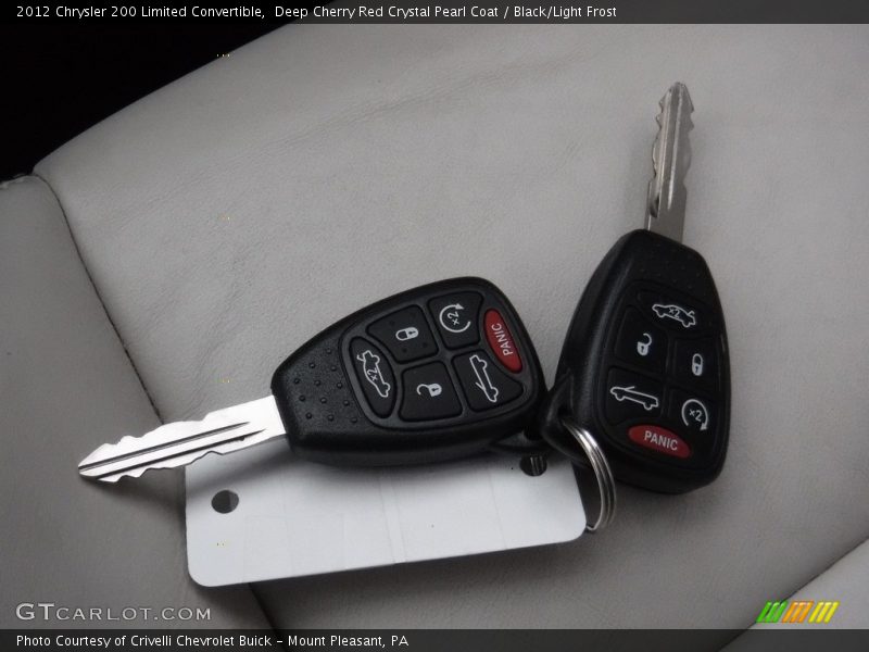 Deep Cherry Red Crystal Pearl Coat / Black/Light Frost 2012 Chrysler 200 Limited Convertible
