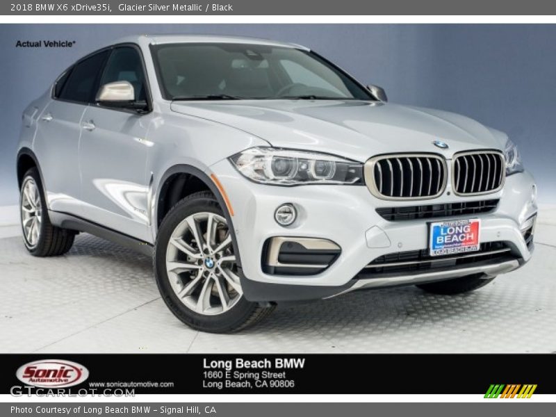 Glacier Silver Metallic / Black 2018 BMW X6 xDrive35i