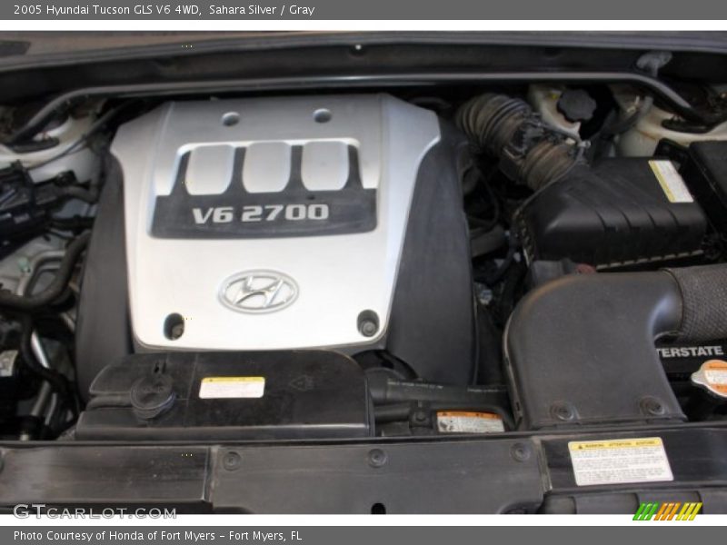 Sahara Silver / Gray 2005 Hyundai Tucson GLS V6 4WD