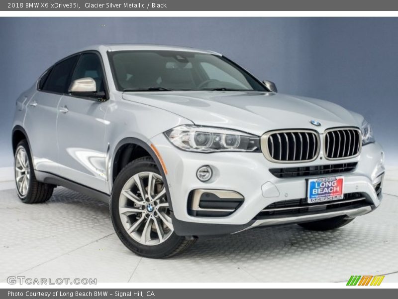 Glacier Silver Metallic / Black 2018 BMW X6 xDrive35i