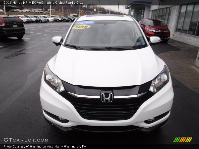 White Orchid Pearl / Gray 2016 Honda HR-V EX AWD