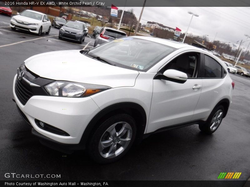 White Orchid Pearl / Gray 2016 Honda HR-V EX AWD