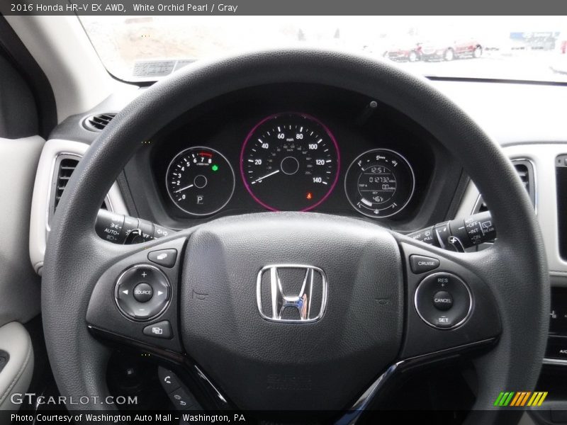 White Orchid Pearl / Gray 2016 Honda HR-V EX AWD