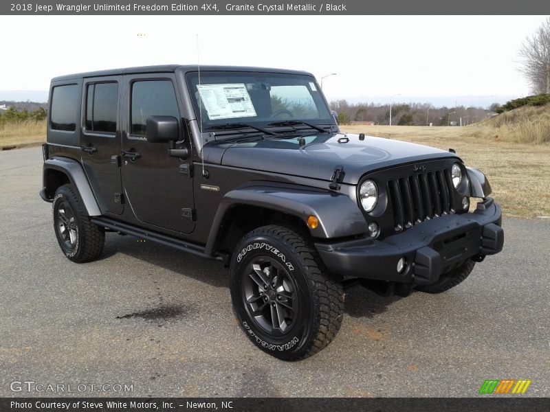 Granite Crystal Metallic / Black 2018 Jeep Wrangler Unlimited Freedom Edition 4X4