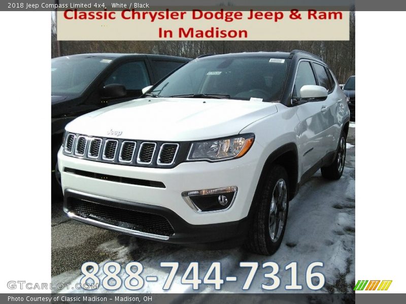 White / Black 2018 Jeep Compass Limited 4x4