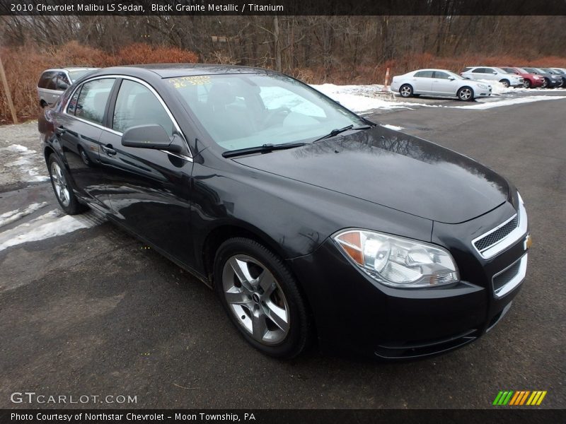 Black Granite Metallic / Titanium 2010 Chevrolet Malibu LS Sedan