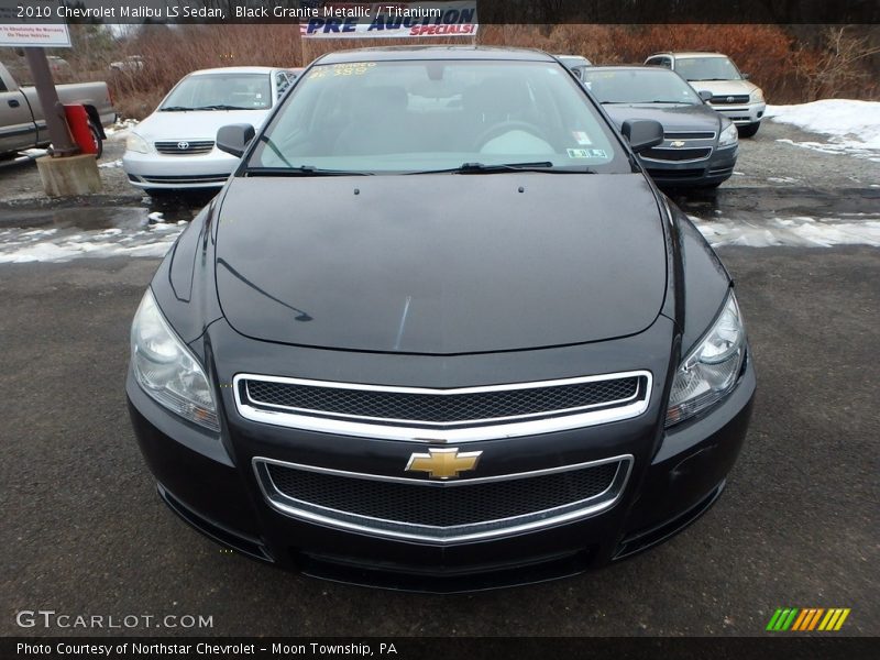 Black Granite Metallic / Titanium 2010 Chevrolet Malibu LS Sedan