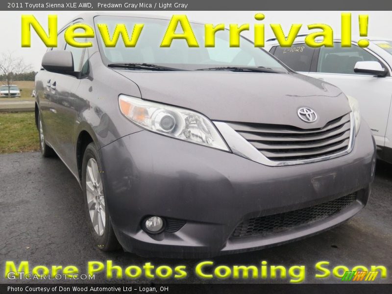 Predawn Gray Mica / Light Gray 2011 Toyota Sienna XLE AWD