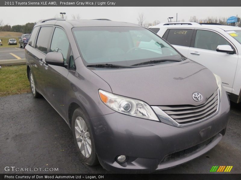 Predawn Gray Mica / Light Gray 2011 Toyota Sienna XLE AWD