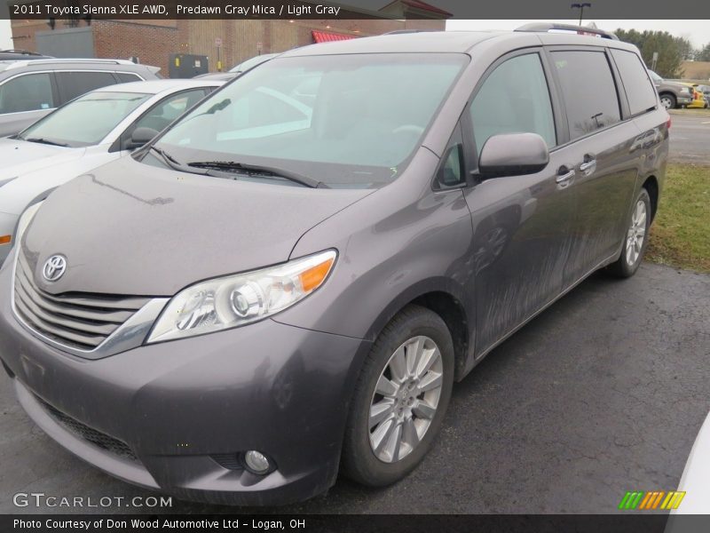 Predawn Gray Mica / Light Gray 2011 Toyota Sienna XLE AWD