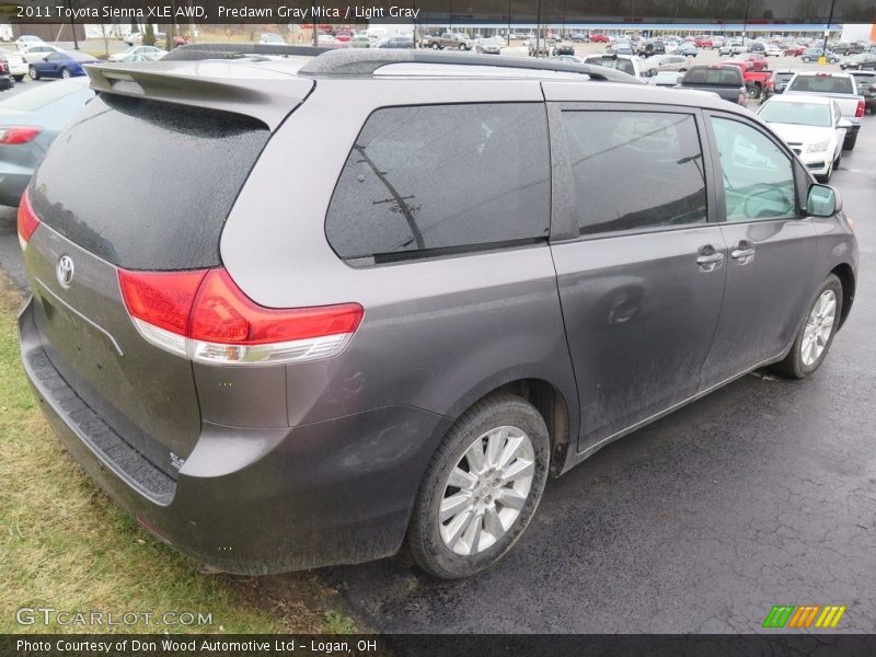 Predawn Gray Mica / Light Gray 2011 Toyota Sienna XLE AWD