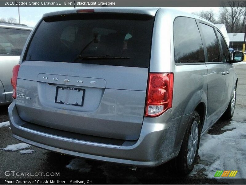 Billet / Black/Light Graystone 2018 Dodge Grand Caravan SE
