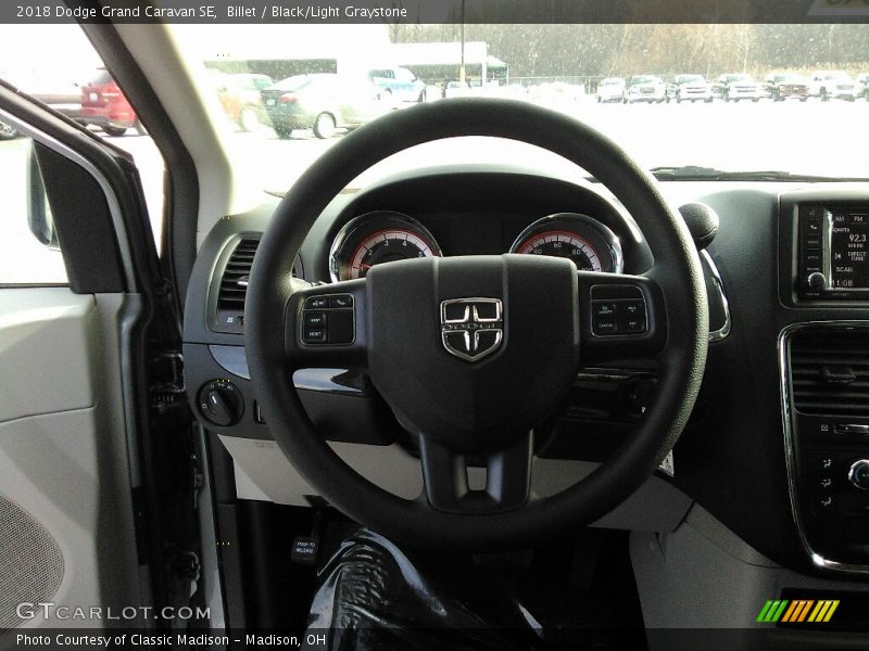 Billet / Black/Light Graystone 2018 Dodge Grand Caravan SE