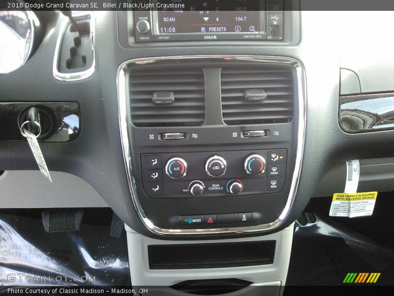 Billet / Black/Light Graystone 2018 Dodge Grand Caravan SE