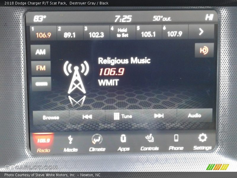 Destroyer Gray / Black 2018 Dodge Charger R/T Scat Pack