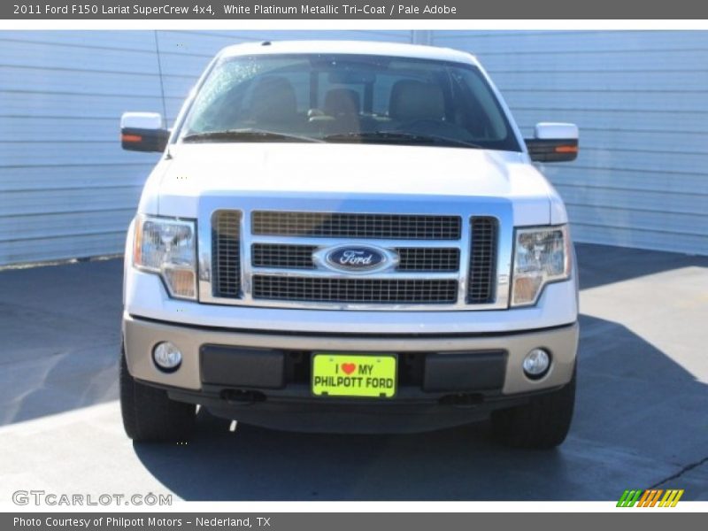 White Platinum Metallic Tri-Coat / Pale Adobe 2011 Ford F150 Lariat SuperCrew 4x4