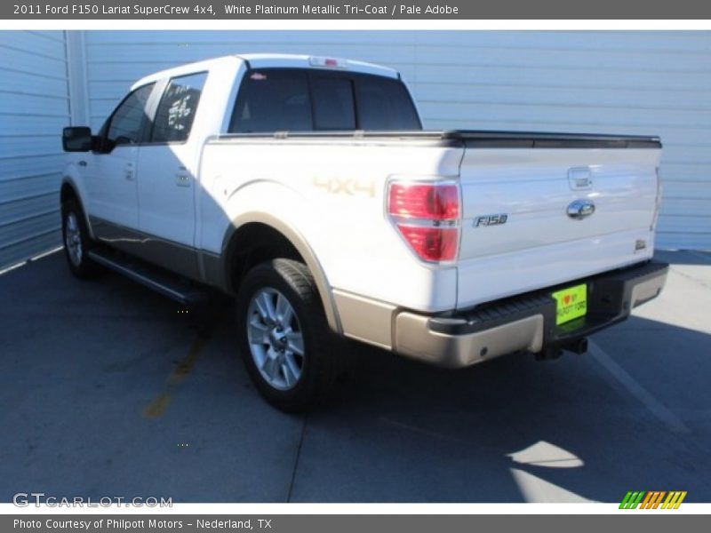 White Platinum Metallic Tri-Coat / Pale Adobe 2011 Ford F150 Lariat SuperCrew 4x4