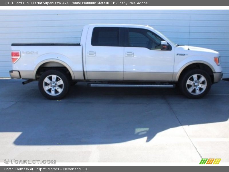 White Platinum Metallic Tri-Coat / Pale Adobe 2011 Ford F150 Lariat SuperCrew 4x4