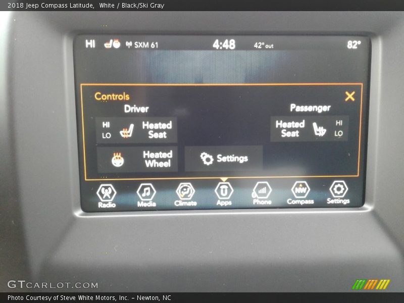 White / Black/Ski Gray 2018 Jeep Compass Latitude