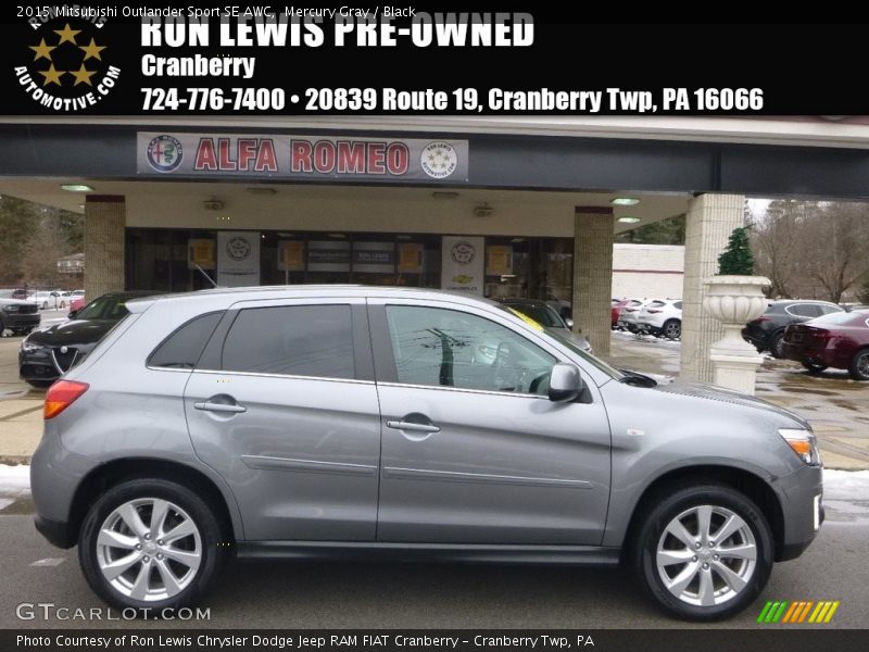Mercury Gray / Black 2015 Mitsubishi Outlander Sport SE AWC