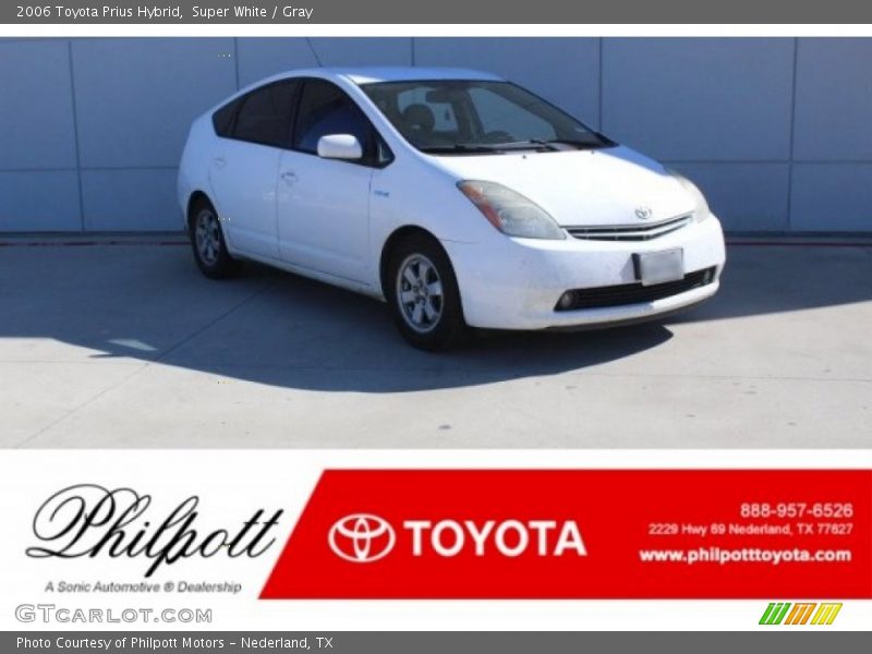 Super White / Gray 2006 Toyota Prius Hybrid
