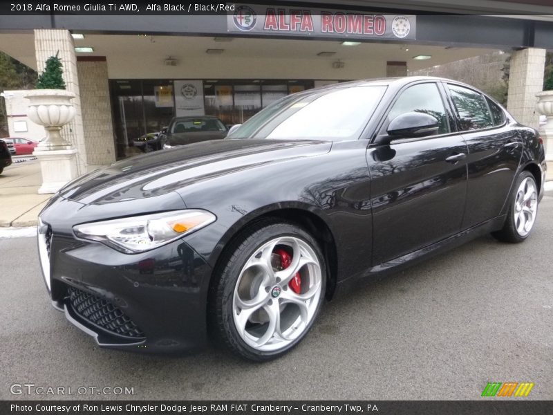 Alfa Black / Black/Red 2018 Alfa Romeo Giulia Ti AWD
