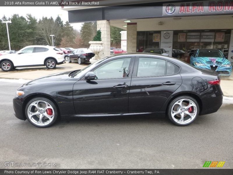 Alfa Black / Black/Red 2018 Alfa Romeo Giulia Ti AWD
