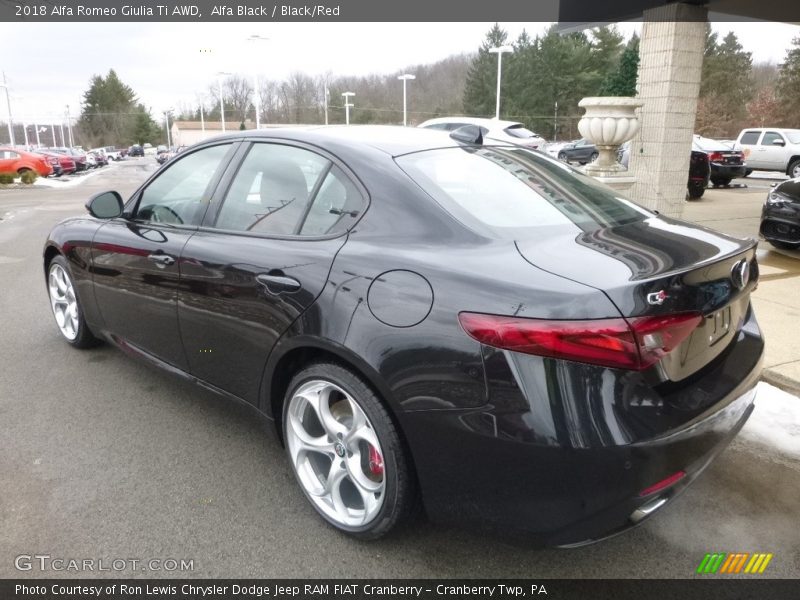 Alfa Black / Black/Red 2018 Alfa Romeo Giulia Ti AWD