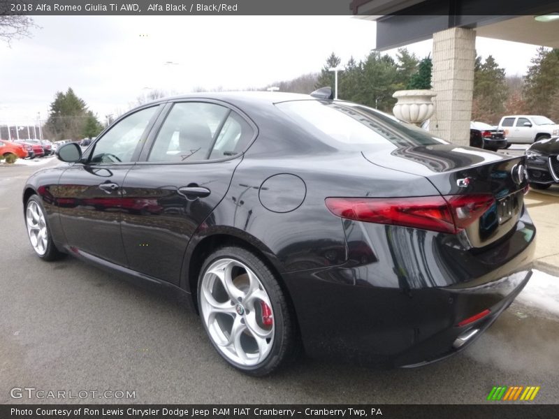 Alfa Black / Black/Red 2018 Alfa Romeo Giulia Ti AWD