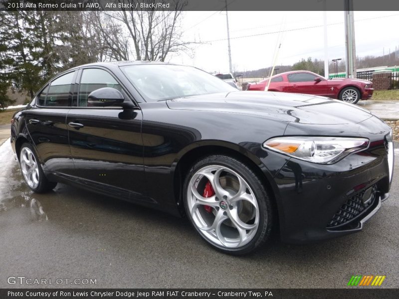 Alfa Black / Black/Red 2018 Alfa Romeo Giulia Ti AWD