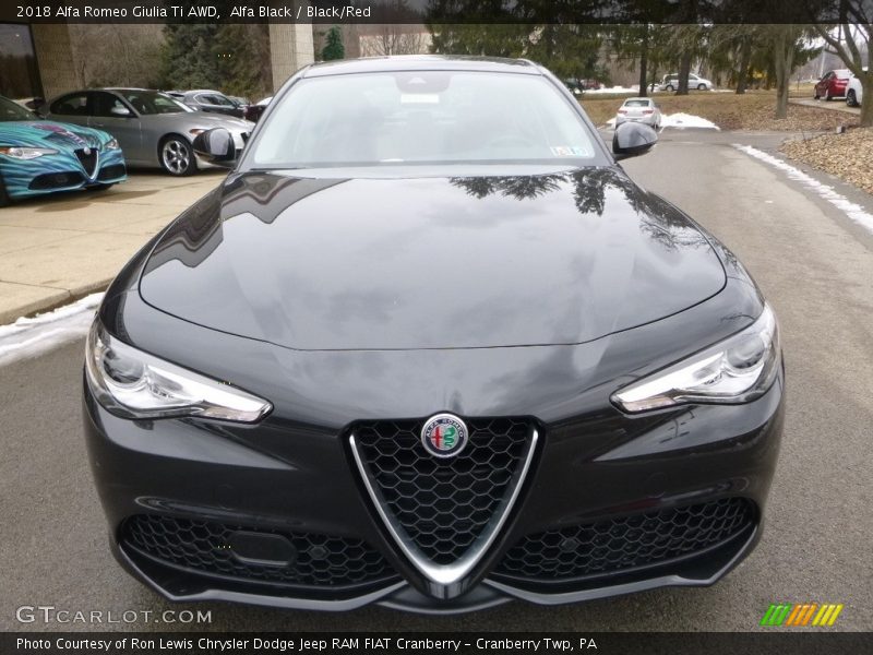 Alfa Black / Black/Red 2018 Alfa Romeo Giulia Ti AWD