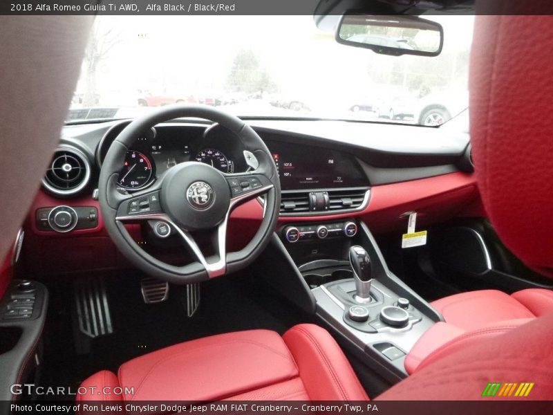 Alfa Black / Black/Red 2018 Alfa Romeo Giulia Ti AWD