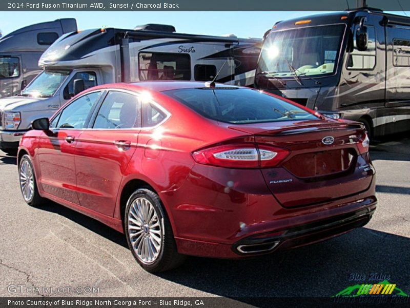 Sunset / Charcoal Black 2014 Ford Fusion Titanium AWD