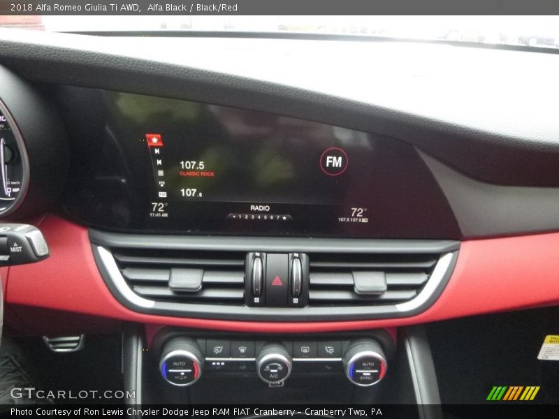 Alfa Black / Black/Red 2018 Alfa Romeo Giulia Ti AWD
